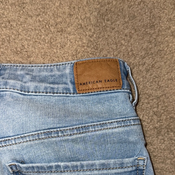 American Eagle Outfitters Ripped Light Blue Skinny Jeans - Picture 4 of 5